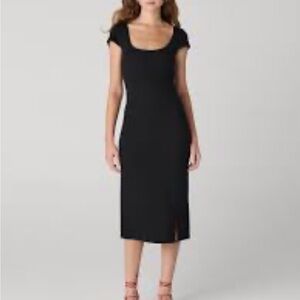 Barneys, New York Womans Elegant Black Midi Dress size M
